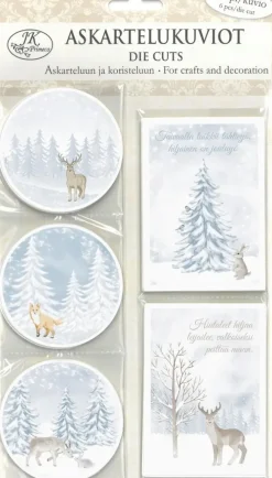 Askartelukuvio Talvimetsa + Teksti