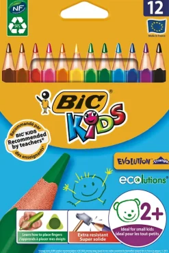 Bic Kids Kolmiovarikynat 12Kpl