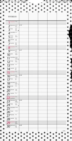 Burde Perhekalenteri 2024 Perhekalenteri Moderni Paperitaskulla