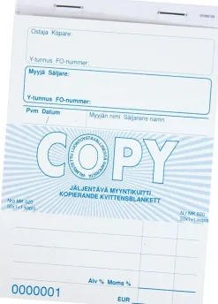 Copy Myyntikuitti Itsejaljentava Numeroitu A6