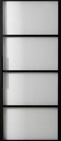 Habo Ovi Square 900X2133X28 Musta /Lasi