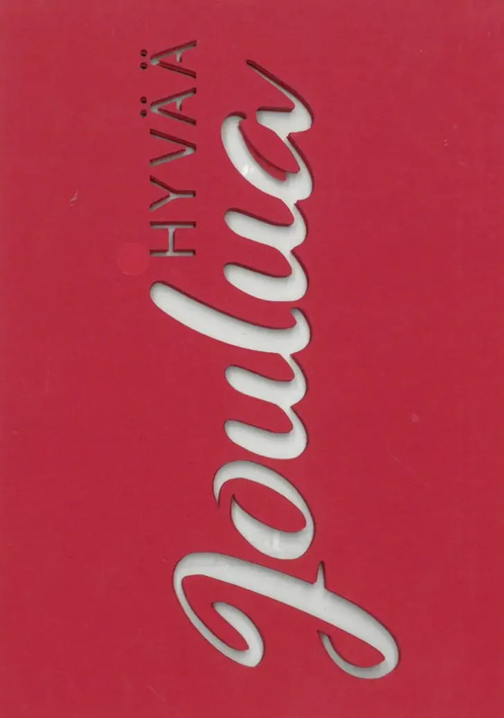 J.K. Primeco Koristekortti Hyvaa Joulua Punainen 5 Kpl