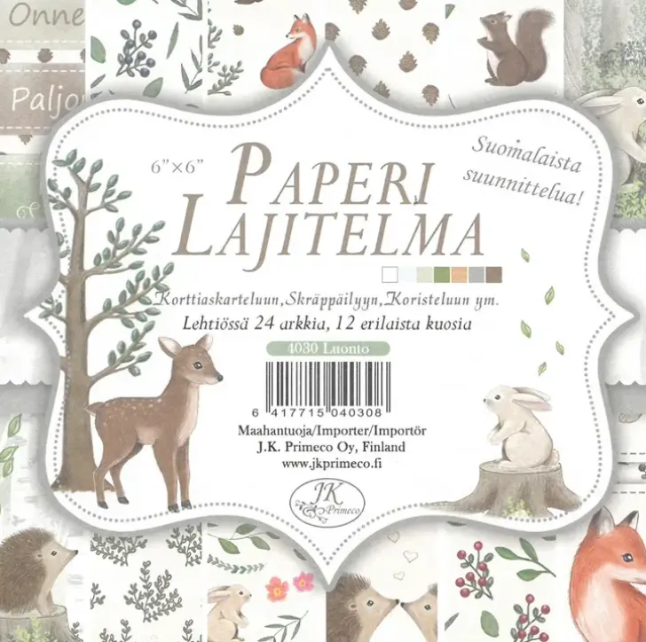 J.K. Primeco Skrappayslehtio Glitter Lemmikit 6"X6" 24Arkkia