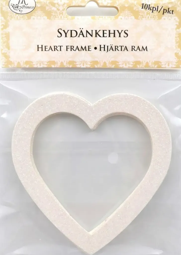J.K. Primeco Sydankehys Glitter Valkoinen 10Kpl/Pkt