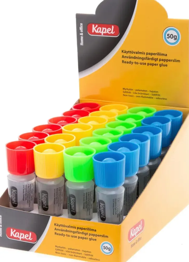 Kapel Paperiliima Heti Valmis 50 G Lajitelma Display