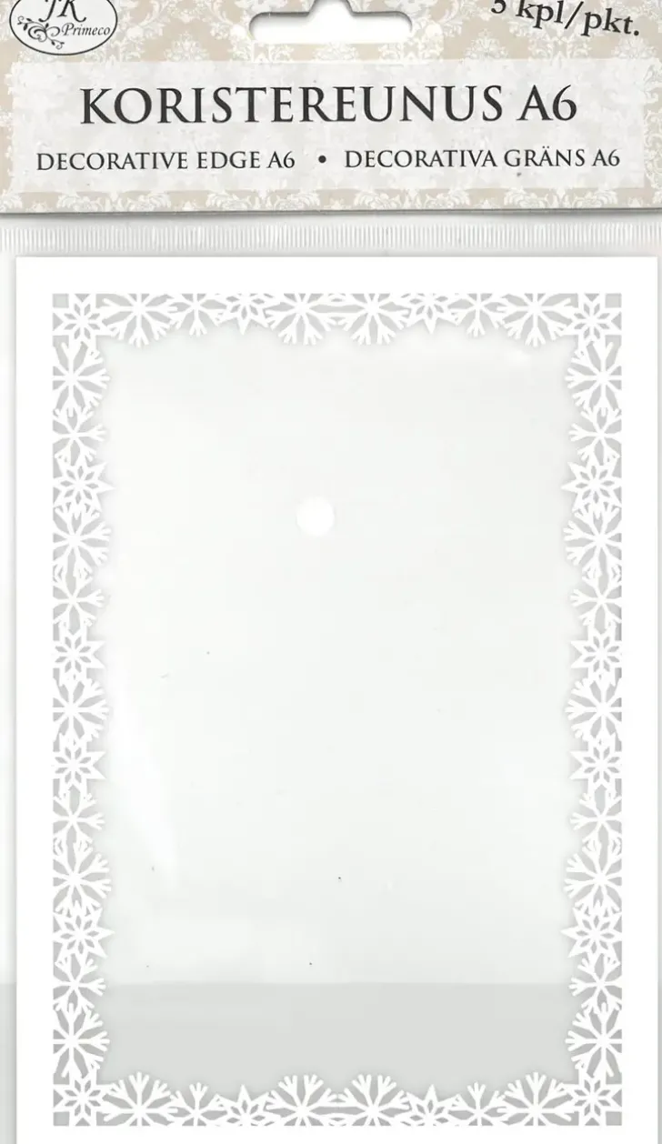 Koristereunus A6 Lumihiutale Valkoinen 5Kpl/Pkt