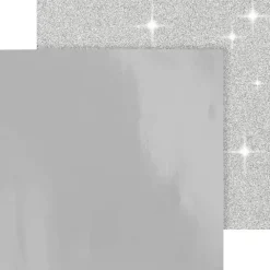 Kuviopaperi, Hopea, 30,5X30,5 Cm, 120+128 G, 2 Ark/ 1 Pkk