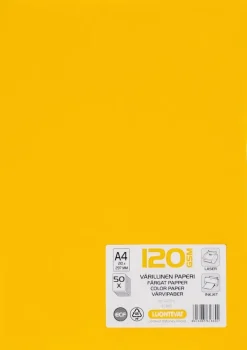 Luontevat A4 50 Kpl Varillinen Tulostuspaperi 120 Gsm Keltainen