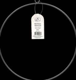 Metallikranssi Musta 25Cm