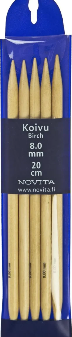 Novita Sukkapuikot Koivu 20Cm - 8 Mm Novita