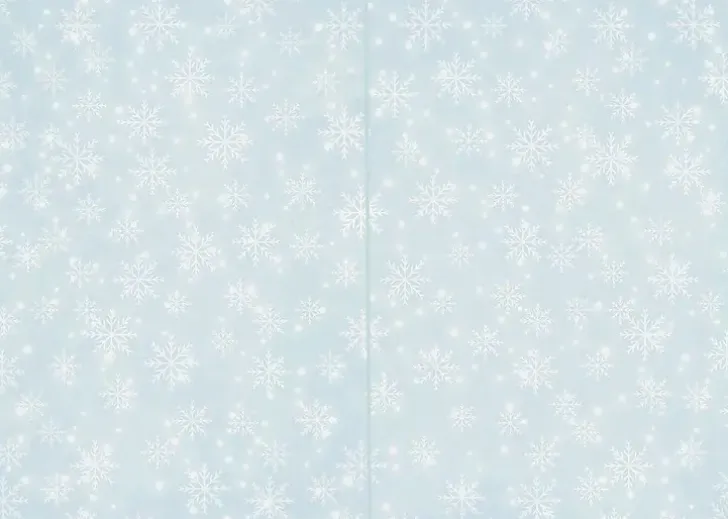 2-Osainen Korttipohja Lumihiutale Vaaleansininen 10Kpl/Pkt