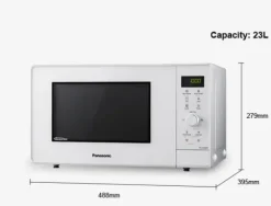 Panasonic Nn-Gd34Hwsug Mikroaaltouuni 23L Invertteritekniikka Ja Grilli