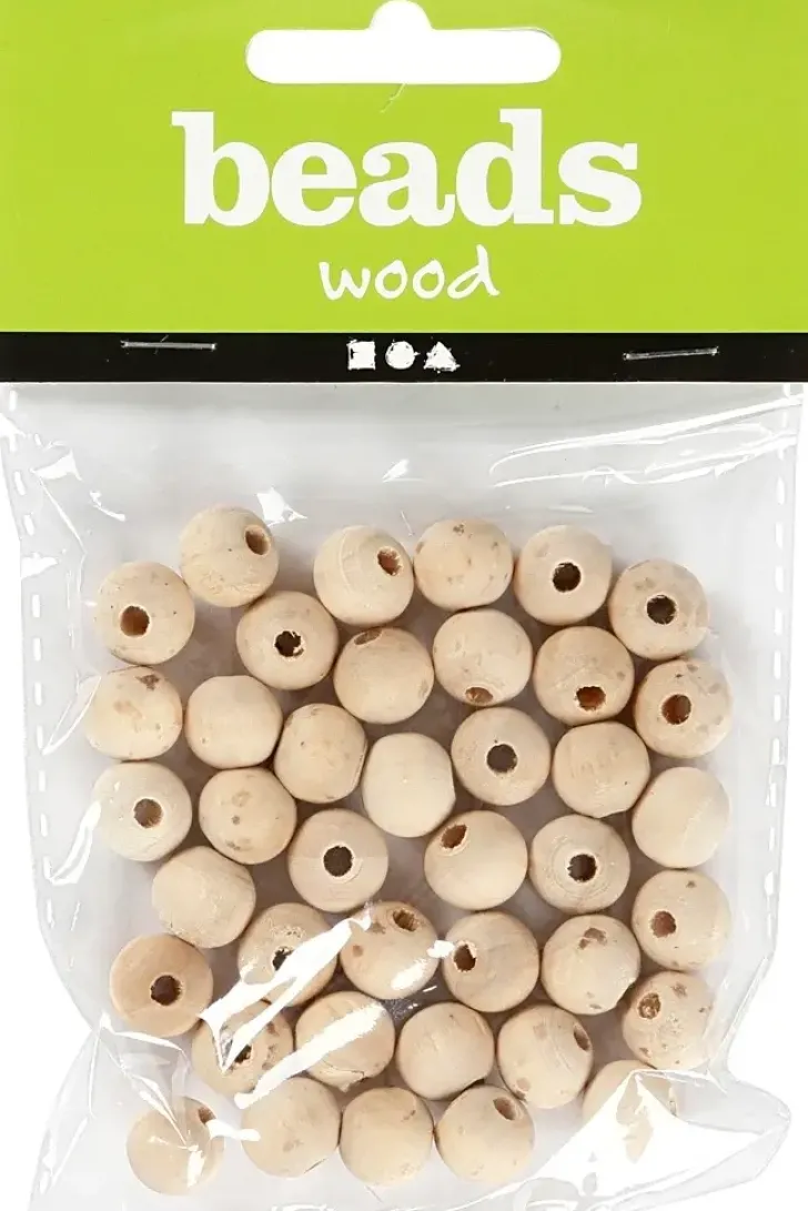 Puuhelmi 10Mm, Kasittelematon, 40Kpl