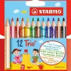 Stabilo Puuvarikyna Trio Paksu Ja Lyhyt 12 Varia