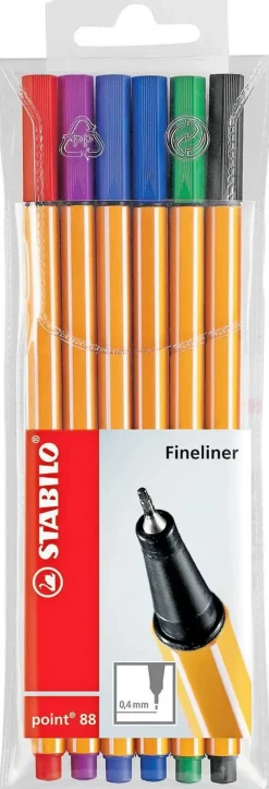 Stabilo Tussikyna Point 88 Fineliner 6 Varia