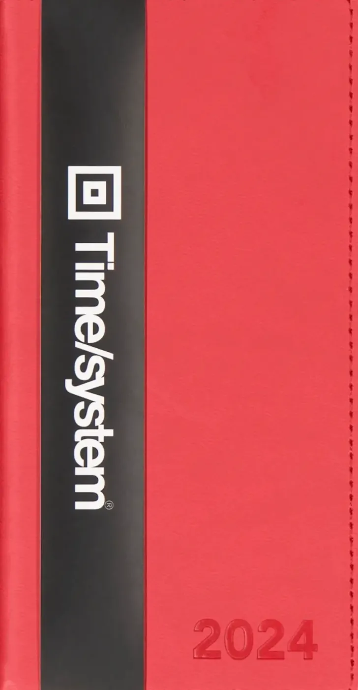 Taskukalenteri Time System Classic Punainen 2024