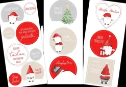 Tekstitarra Iso Jouluhahmot Punainen 3Ark