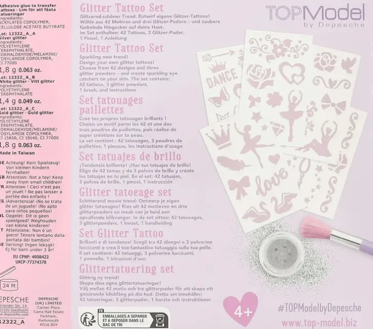 Topmodel Kimalletatuointisetti Ballet